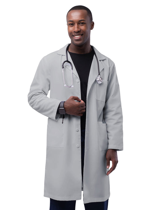 Unisex Five-Pocket 39" Lab Coat - 803 - Silver Gray