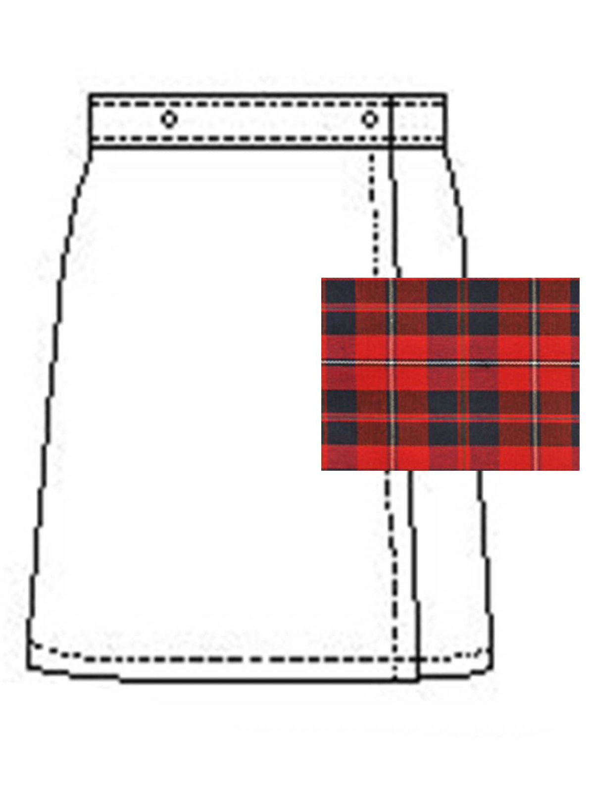 Girls' Blend Plaid Skort - 1014BP - Plaid 65
