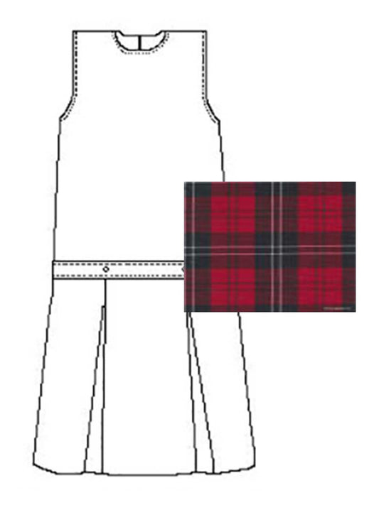 Girls' Polyester Plaid Jumper - 1194PP - Plaid 70