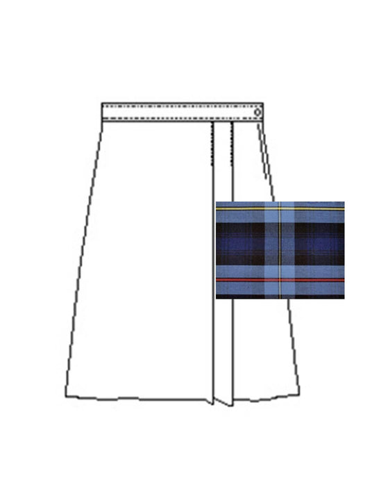 Girls' Pocketless Blend Plaid Skort - 1579BP - Plaid 41