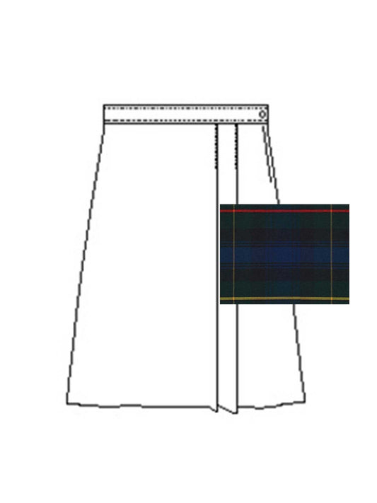 Girls' Pocketless Blend Plaid Skort - 1579BP - Plaid 55