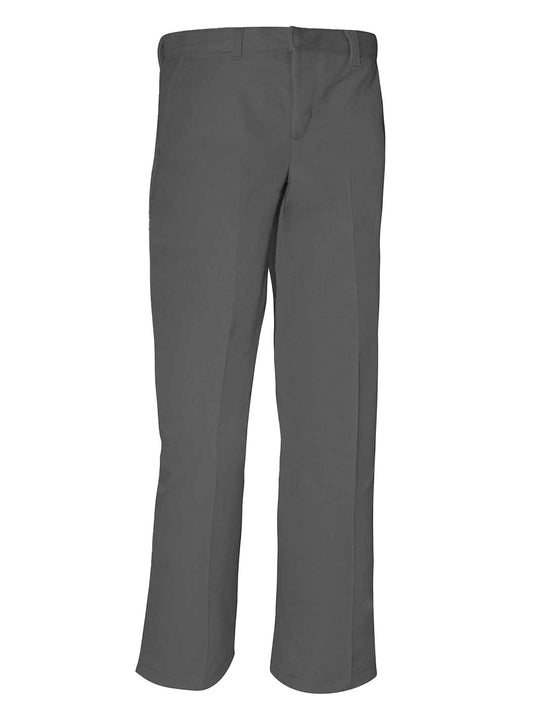 Boy's Bi Blend Plain Front Pants - 7862 - Dark Charcoal Heather