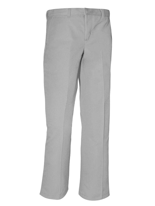 Boy's Bi Blend Plain Front Pants - 7862 - Grey Heather