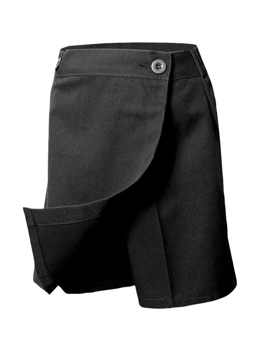 Girls' One-Pocket Brushed Twill Skort - 7931 - Black