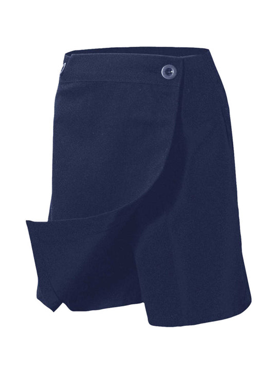 Girls' One-Pocket Brushed Twill Skort - 7931 - Navy