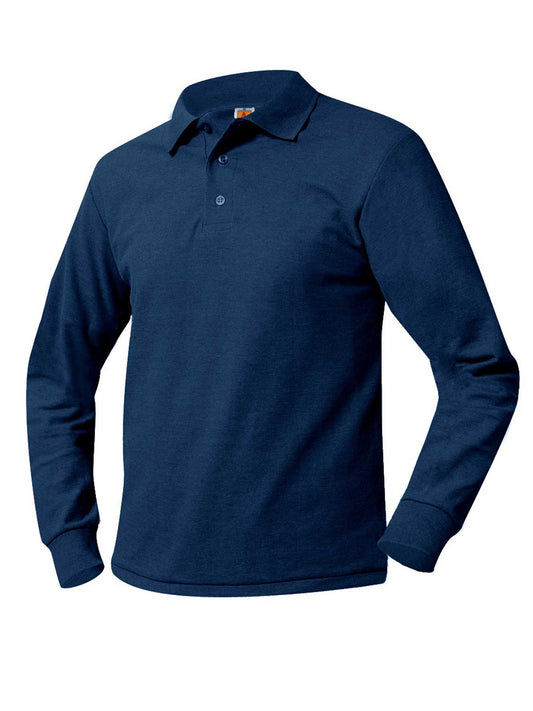 Unisex Long Sleeve Knit Shirt - 8766 - Navy