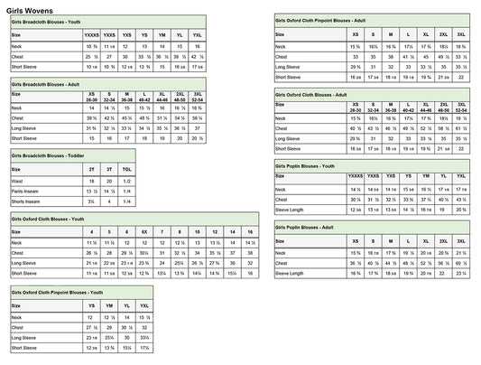 SIZECHART
