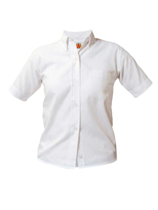Girls' Short Sleeve Blouse - 9503 - White