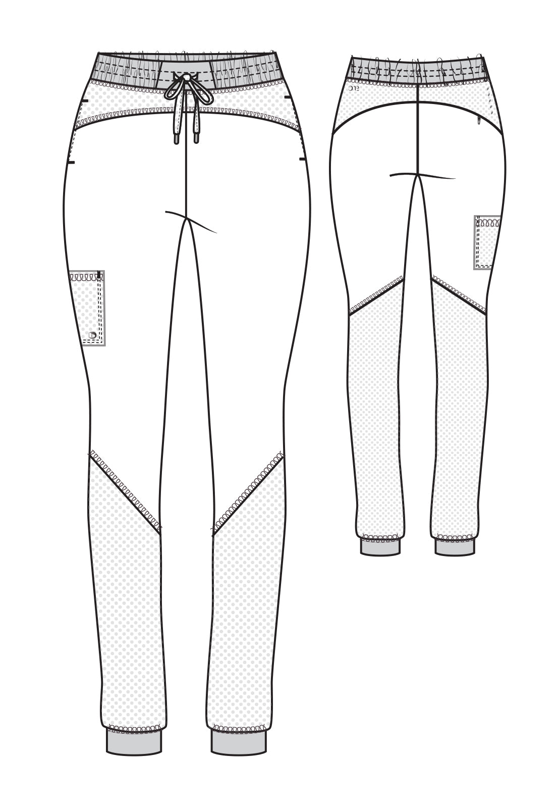 Women's Four-Way Stretch Boost Jogger Pant - BOP513 - Black