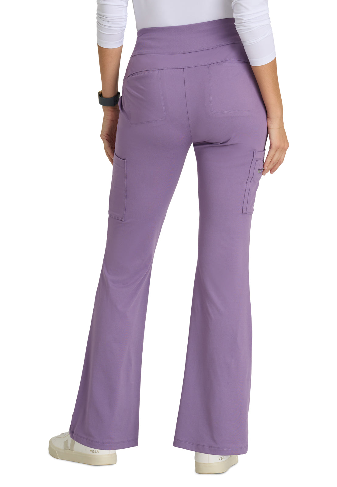 Women's 7 Pocket High-Rise Fit and Flare Pant - BOP645 - Dusty Lavender