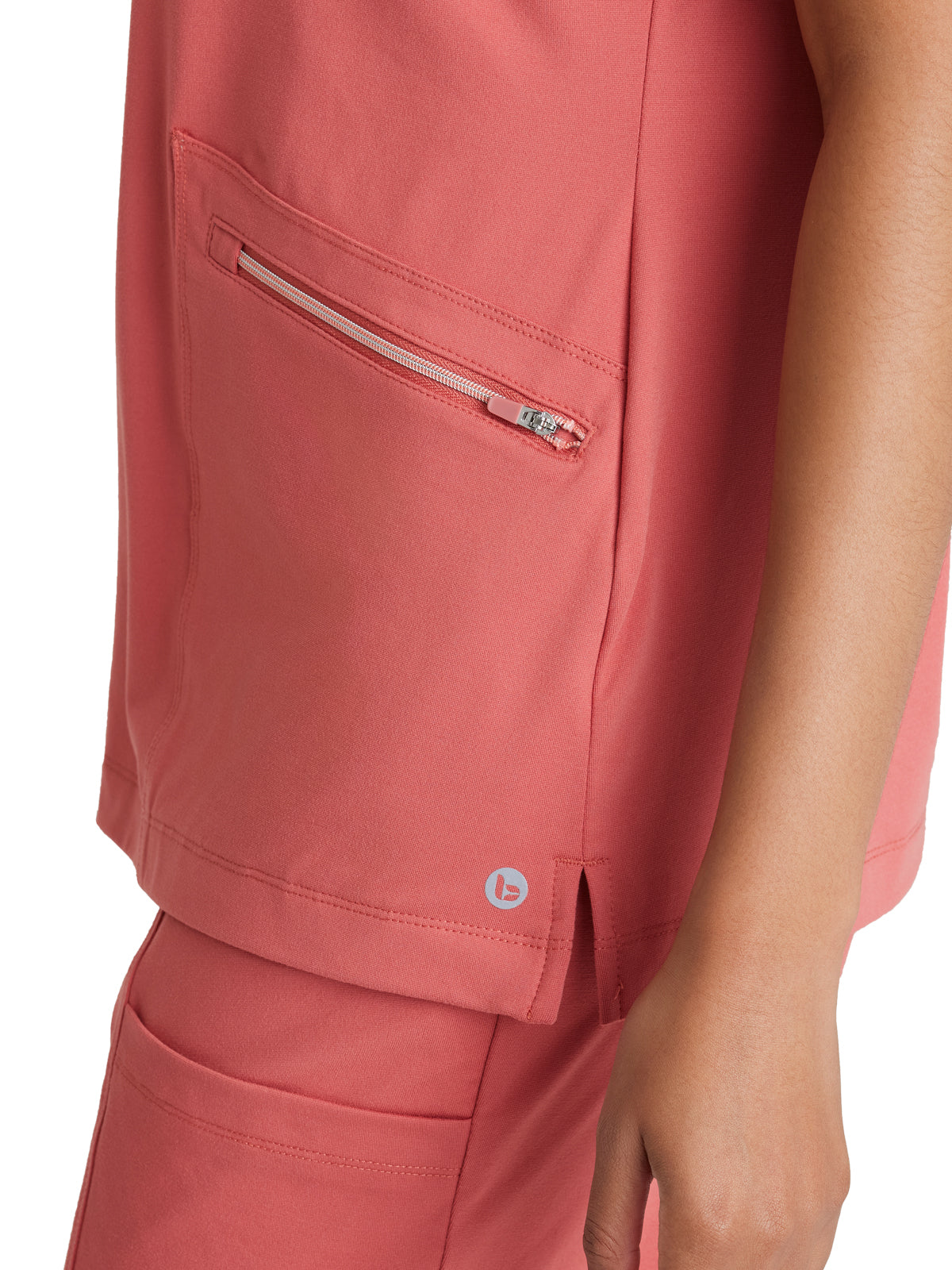 Women's 2 Pocket V-Neck Top - BOT209 - Ginger Rose