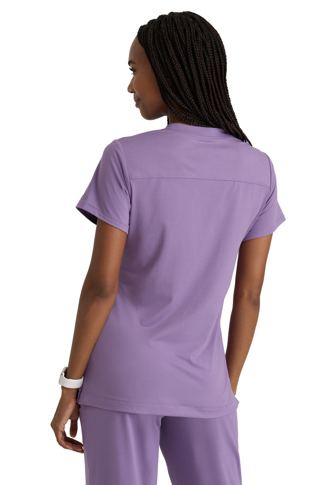 Women's 2 Pocket V-Neck Top - BOT209 - Dusty Lavender