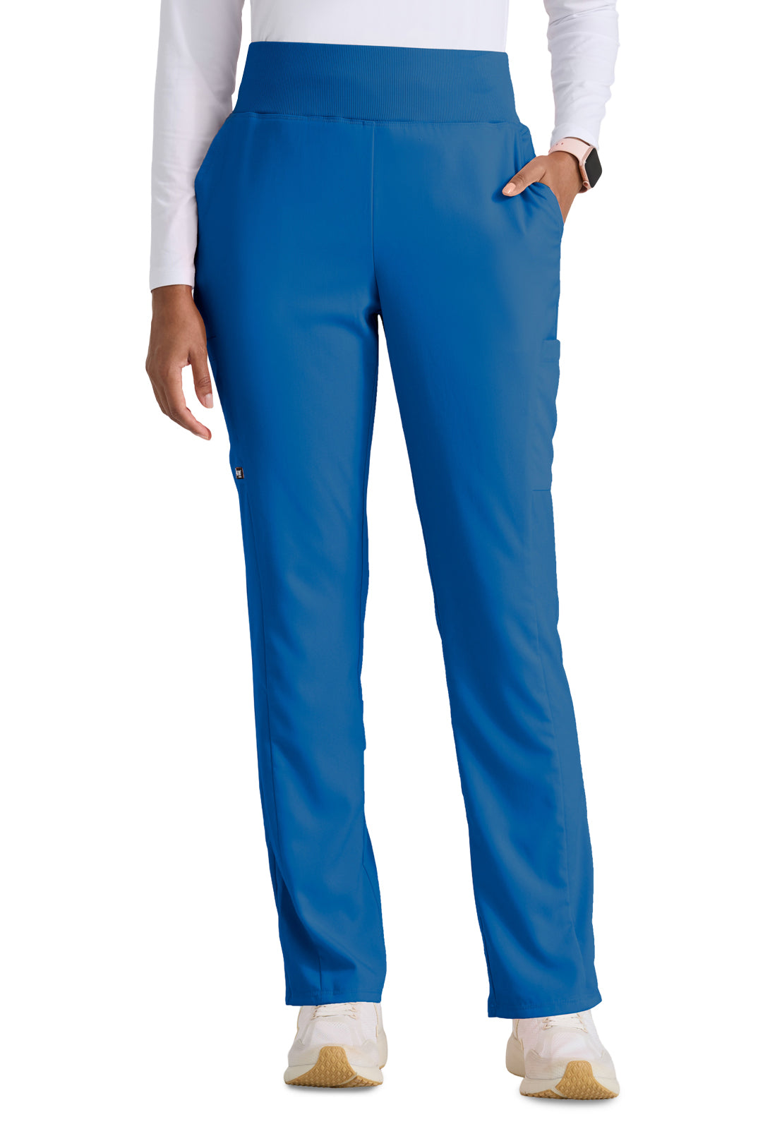 Women's Six-Pocket Cargo Knit Renee Scrub Pant - GRSP692 - New Royal
