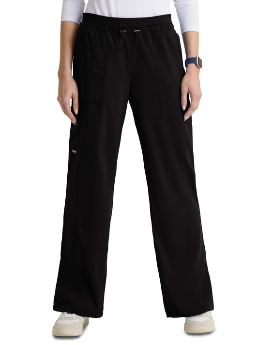 Women's Seven-Pocket Jersey Knit Trim Nina Pant - GRSP747 - Black