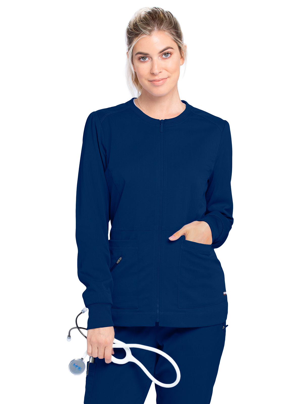 Women's Three-Pocket Millie Warm-Up Jacket - GRSW017 - Indigo (Navy)