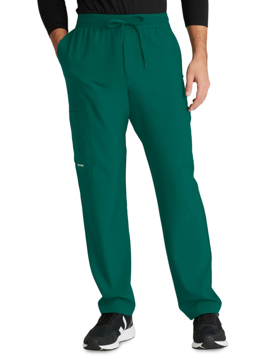 Men's Five-Pocket Slim Leg Highland Scrub Pant - GSSP649 - Hunter Green