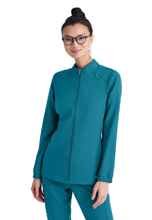 Women's Three-Pocket Virtue Warm-Up Scrub Jacket - GSSW886 - Bahama