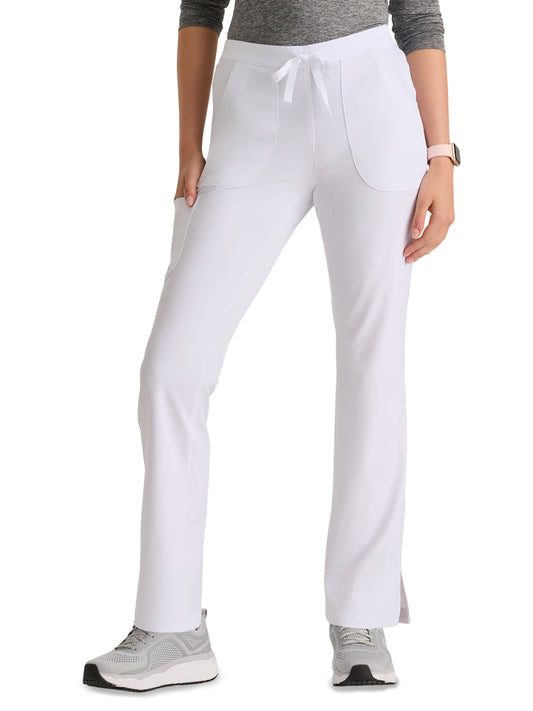 Women's Three-Pocket Fit & Flare Reliance Scrub Pant - SK201 - White