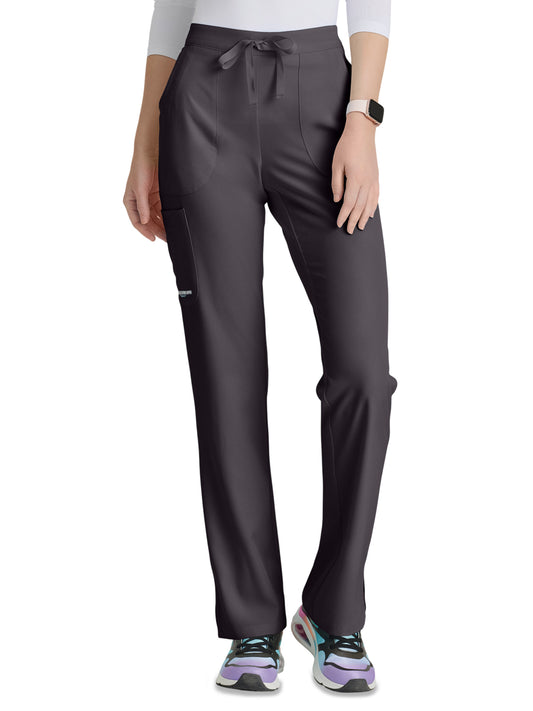 Women's Three-Pocket Fit & Flare Reliance Scrub Pant - SK201 - Pewter