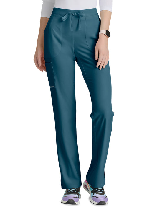 Women's Three-Pocket Fit & Flare Reliance Scrub Pant - SK201 - Bahama