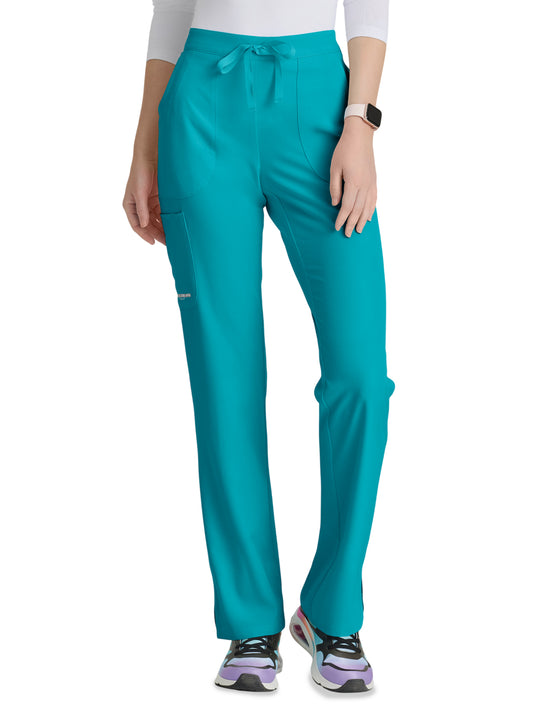Women's Three-Pocket Fit & Flare Reliance Scrub Pant - SK201 - Teal