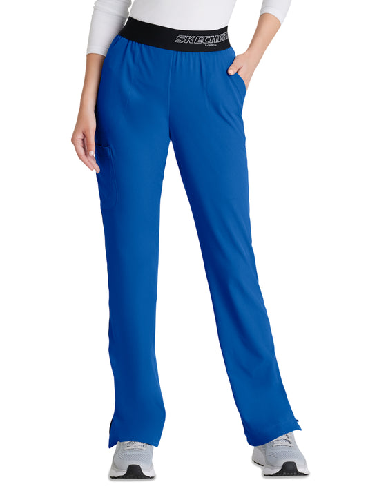 Women's Three-Pocket Straight Leg Breeze Scrub Pant - SK202 - New Royal
