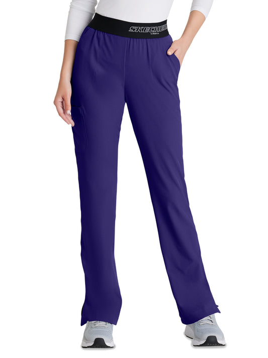 Women's Three-Pocket Straight Leg Breeze Scrub Pant - SK202 - New Grape