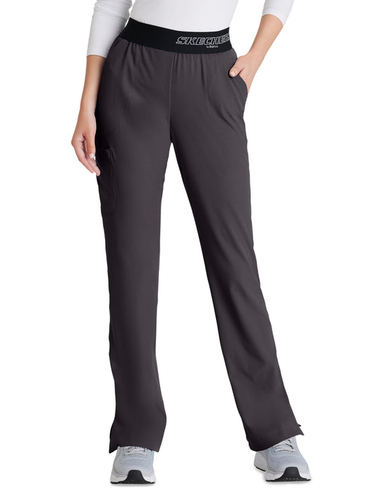 Women's Three-Pocket Straight Leg Breeze Scrub Pant - SK202 - Pewter
