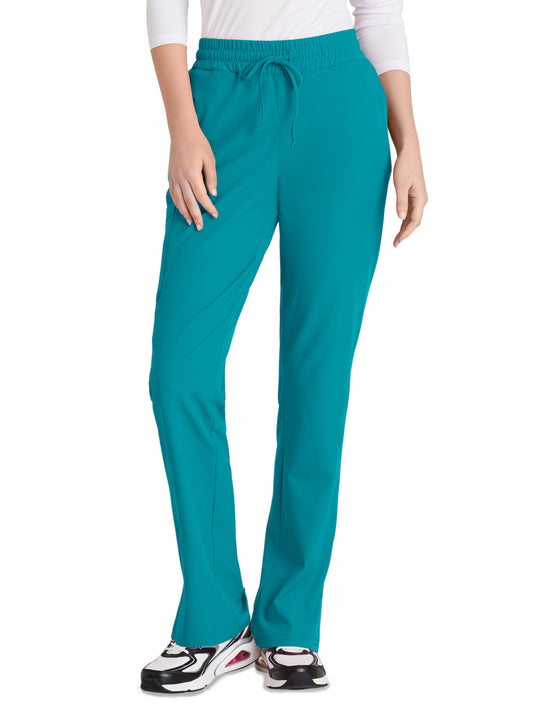 Women's Six-Pocket Tapered Leg Gamma Scrub Pant - SKP623 - Teal