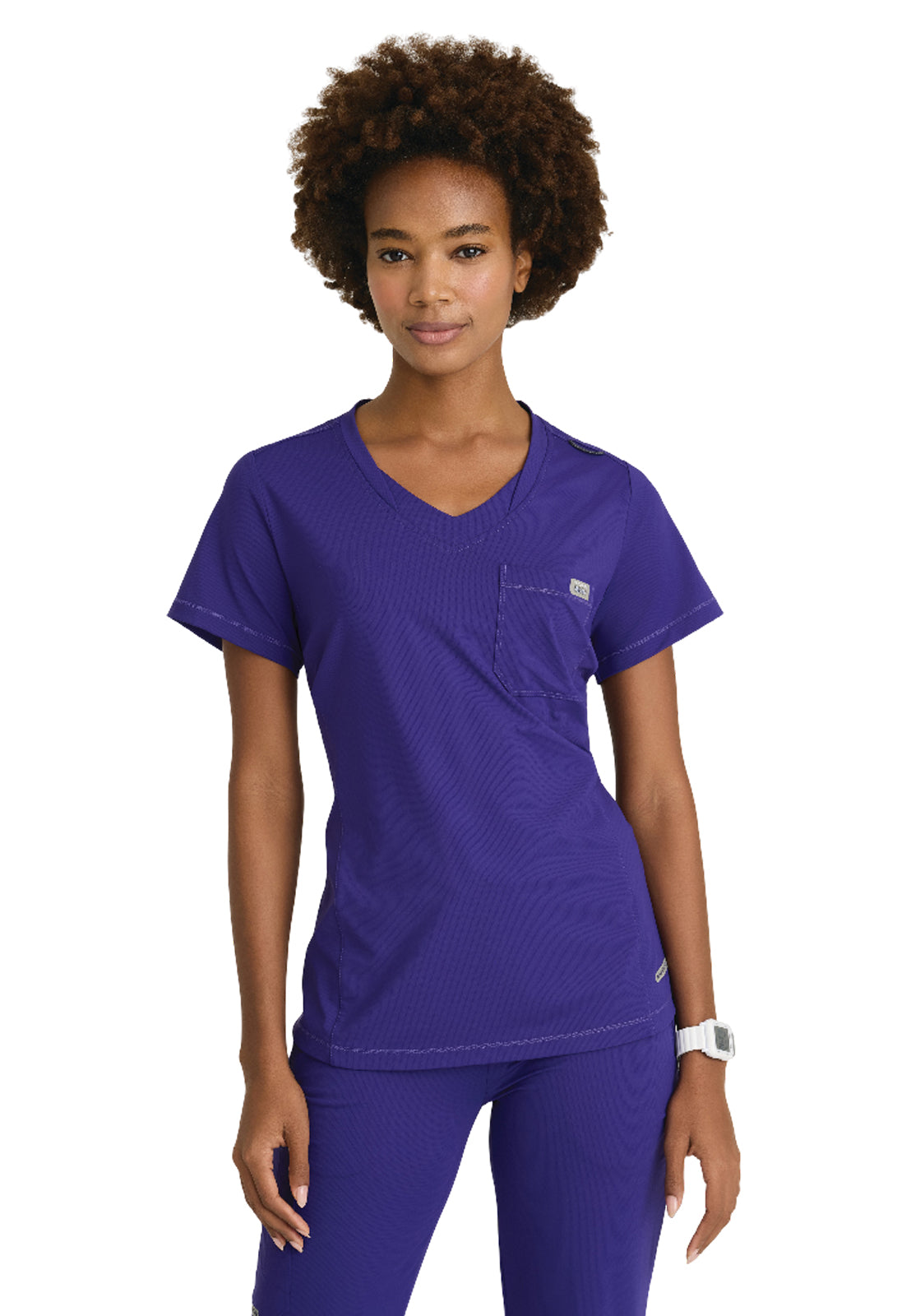 Women's 1 Pocket Tulip Hem Flow Top - SKT221 - Brilliance
