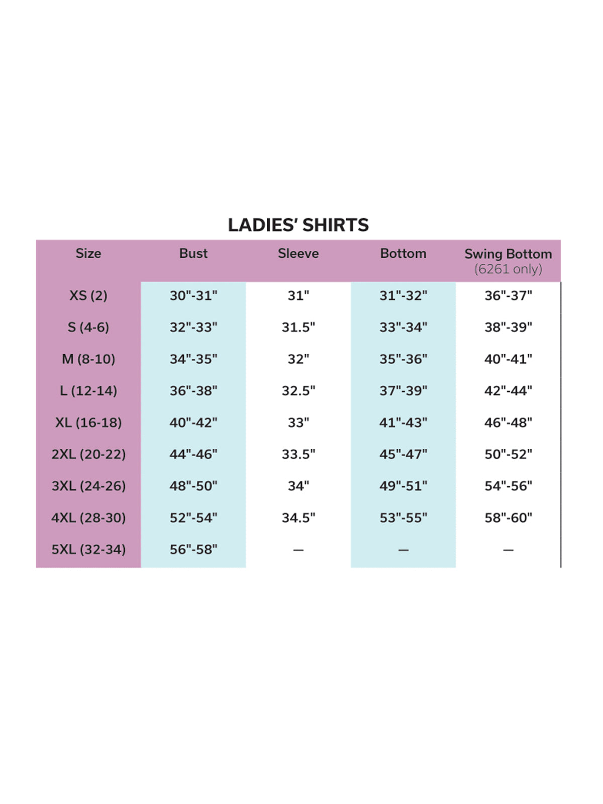 SIZECHART