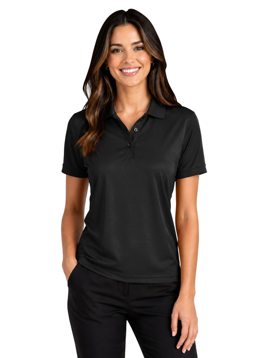 Women's Pocketless Value Wicking Polo - BG6300 - Black