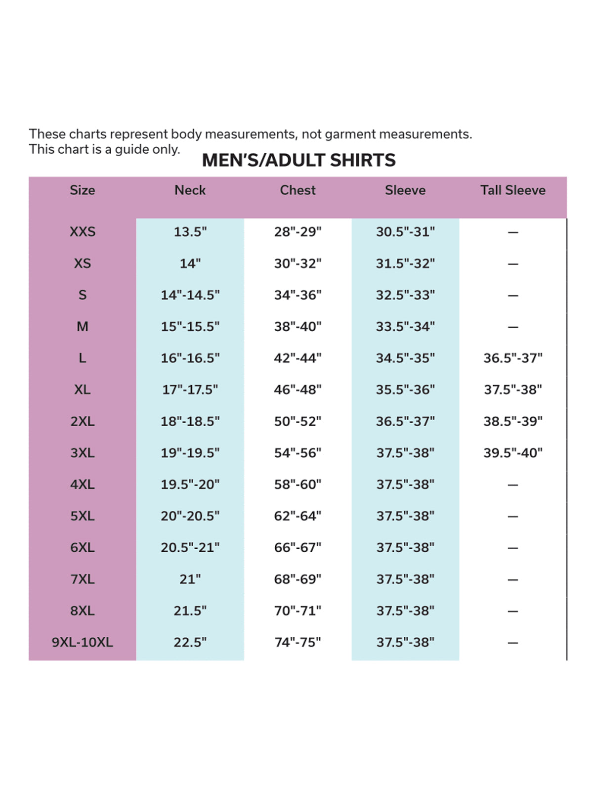 SIZECHART