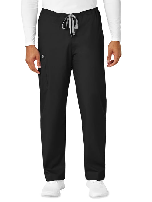 Unisex Four-Pocket Drawstring Cargo Pant - 500 - Black