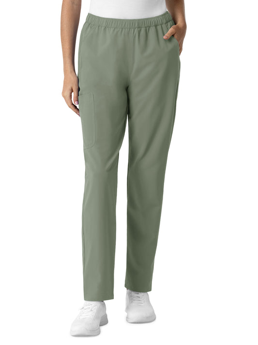 Women's Six-Pocket Slim Leg Scrub Pant - 5280 - Sage