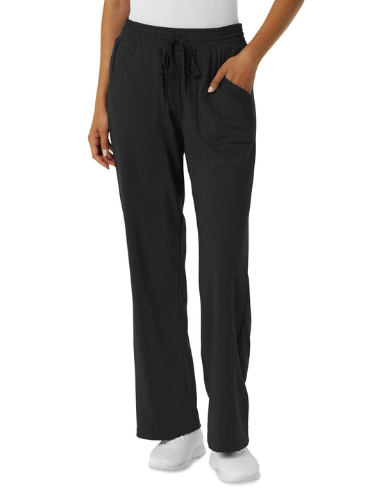 Women's Five-Pocket Wide Leg Scrub Pant - 5559 - Black