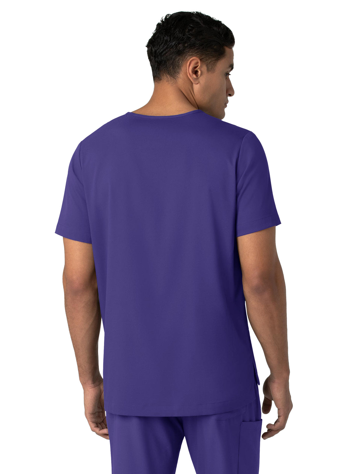 Men's Four-Pocket V-Neck Top - 6351 - Grape