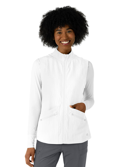 Women's Everything Everywhere Scrub Vest - 8214 - White