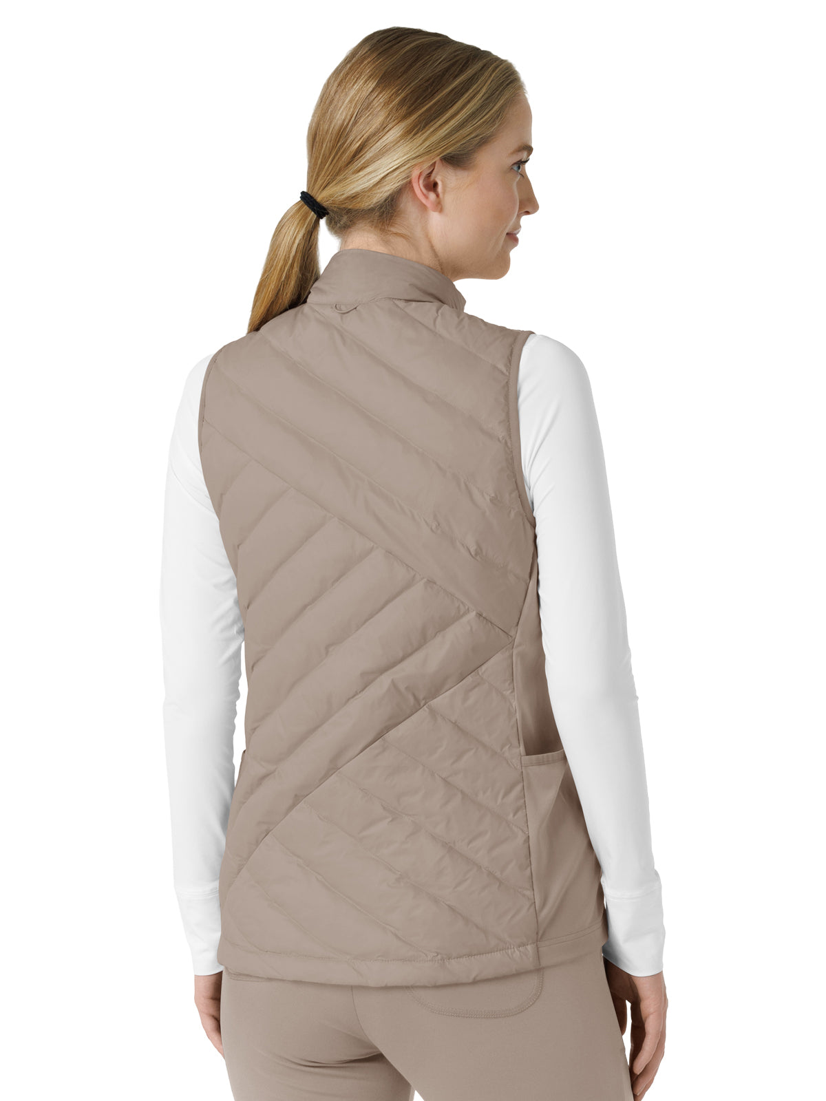 Women's Six-Pocket Quilted Vest - 8277 - Haze