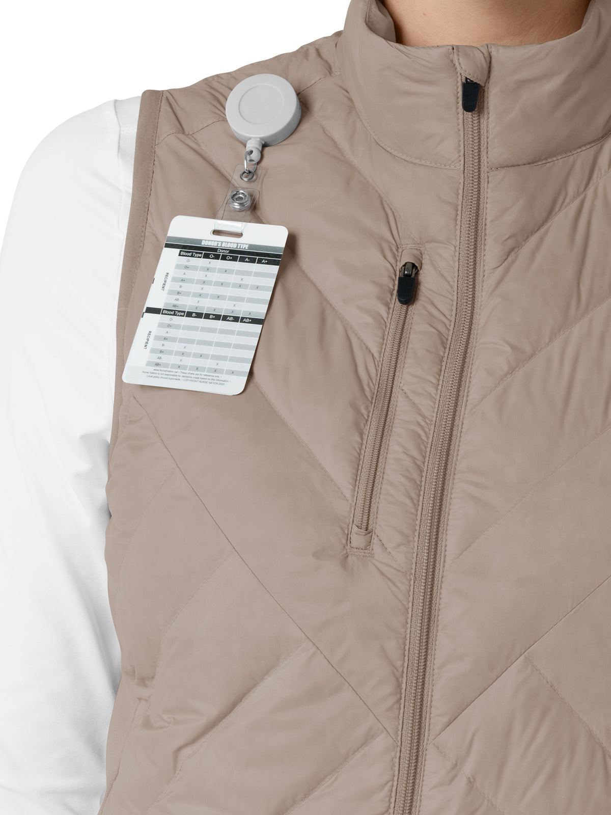 Women's Six-Pocket Quilted Vest - 8277 - Haze