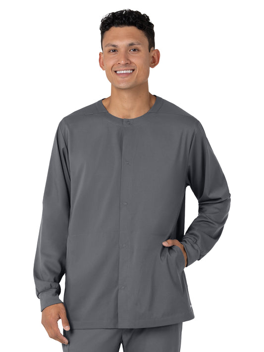 Men’s Two-Pocket Warm-Up Scrub Jacket - 8651 - Pewter