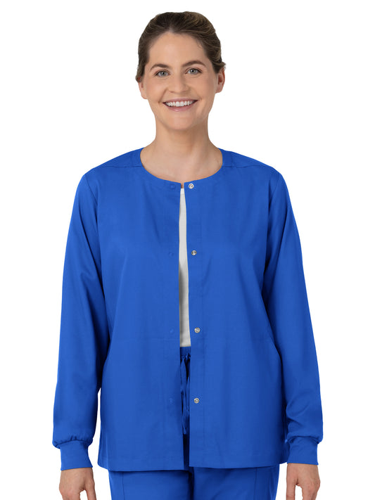Women’s Two-Pocket Warm-Up Scrub Jacket - 8751 - Royal