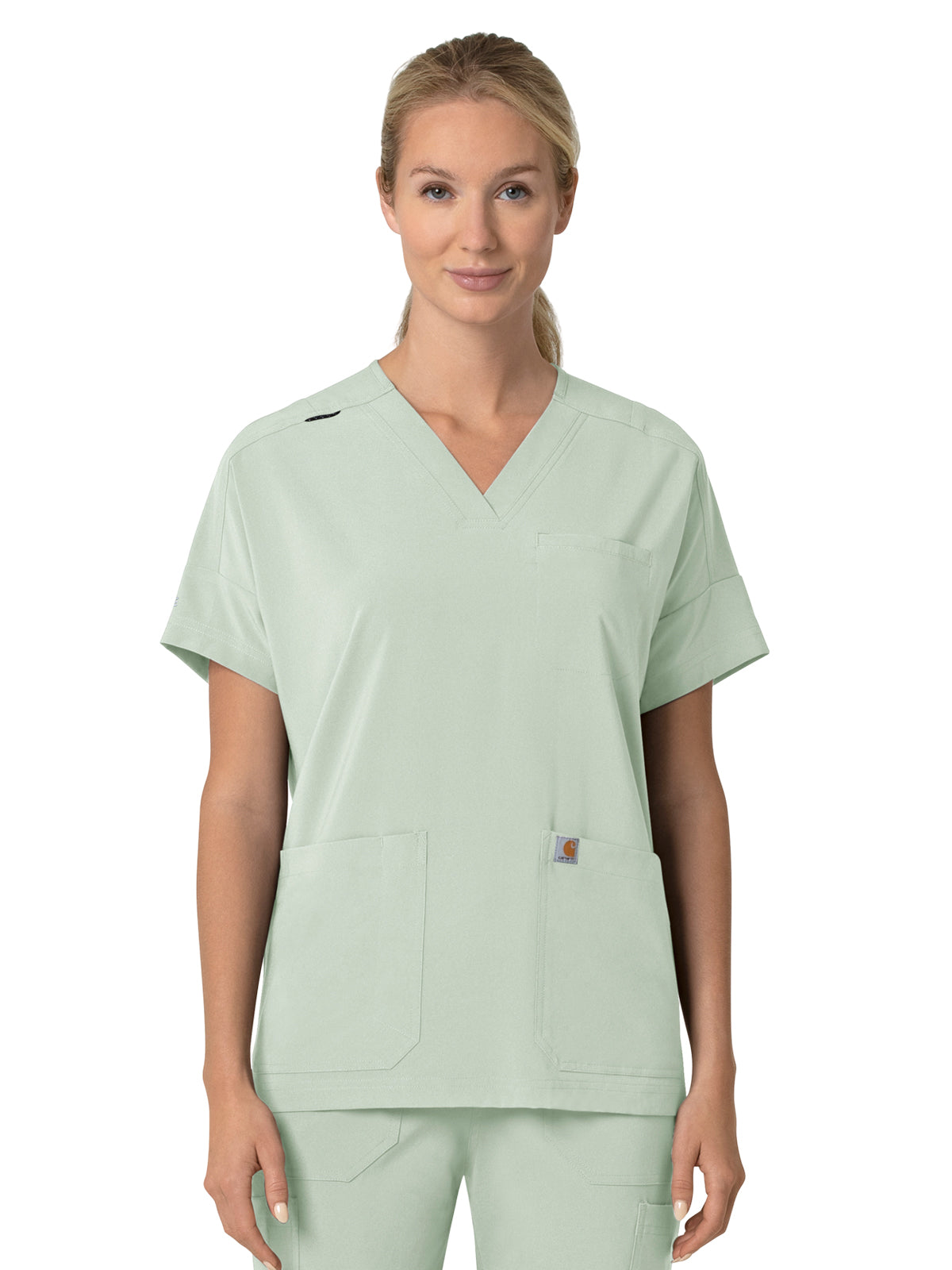 Women's Four-Pocket Oversized V-Neck Top - C13110 - Big Sky