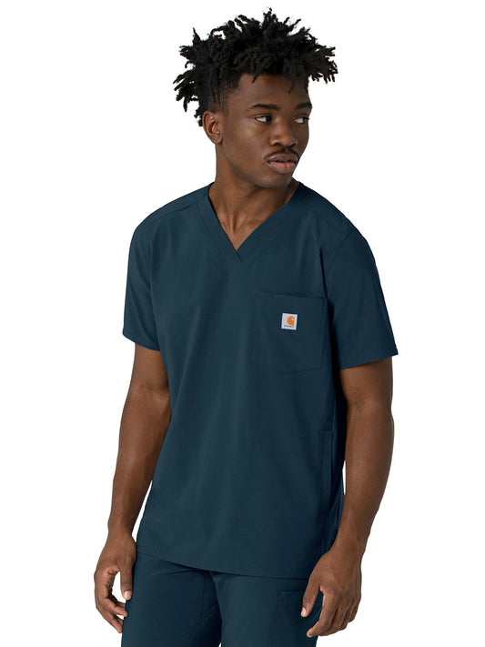 Men's Three-Pocket V-Neck Top - C16410 - Navy