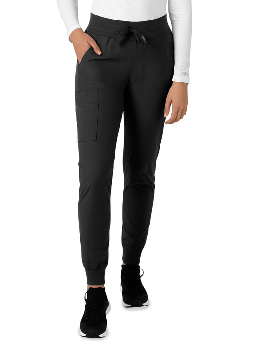 Women's Seven-Pocket Modern Fit Jogger Pant - C51113 - Black