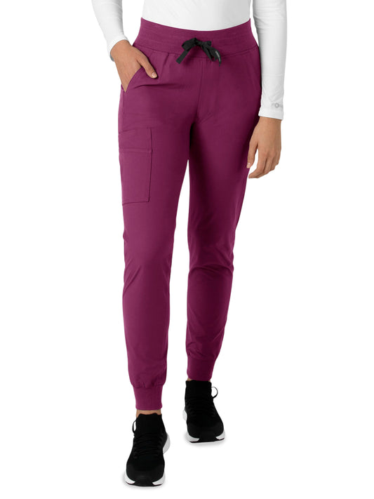 Women's Seven-Pocket Modern Fit Jogger Pant - C51113 - Wine