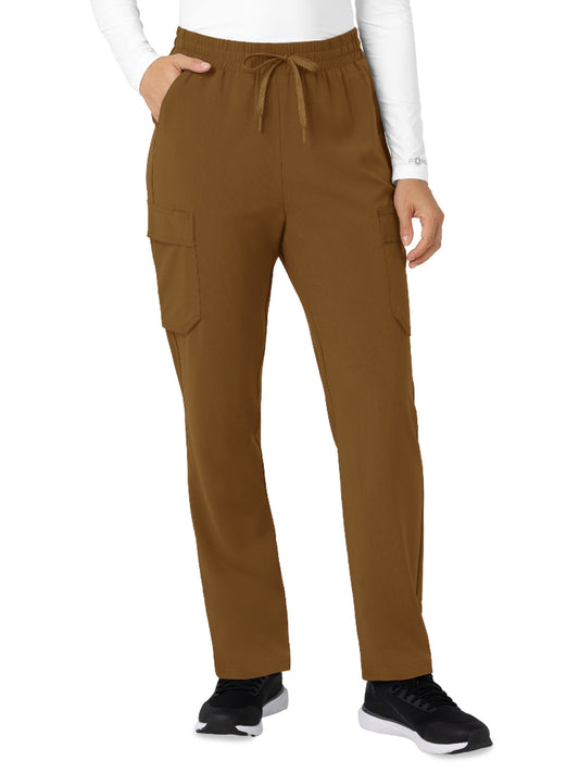 Women’s Six-Pocket Force Cross-Flex High Waisted Ankle Scrub Pant - C53410 - Carhartt Brown