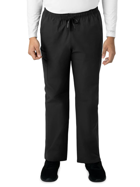 Unisex Six-Pocket Elastic Waist Pant - C55013 - Black