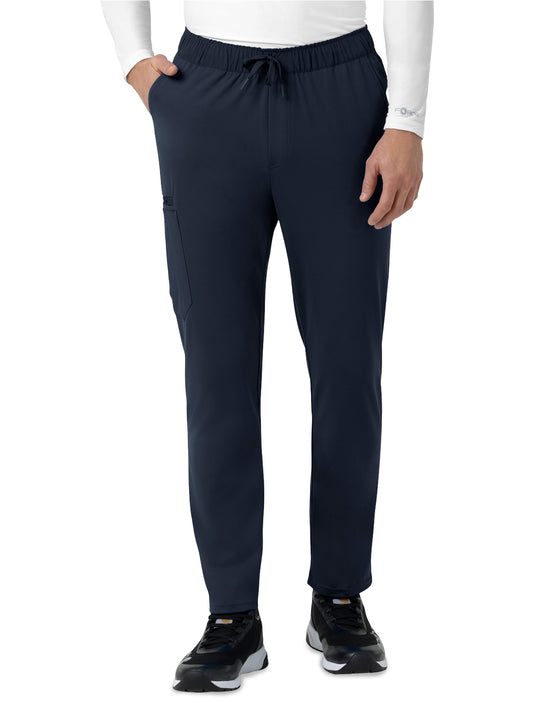 Men's Six-Pocket Straight Leg Tapered Scrub Pant - C56190 - Navy