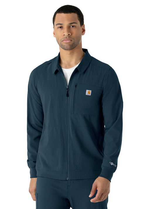 Men's Six-Pocket Lightweight Scrub Jacket - C86310 - Navy